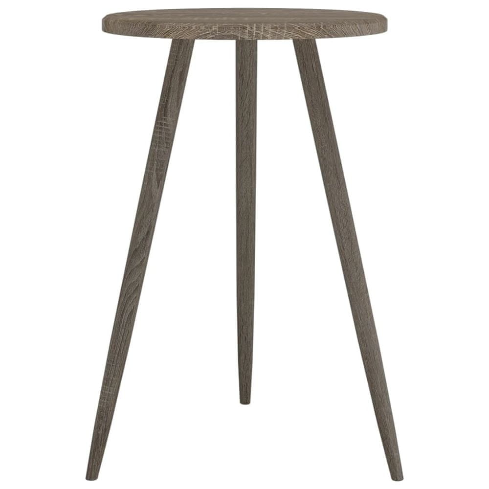 Vidaxl Bistro stolík sivý Ø50x76 cm MDF a železo